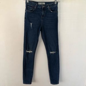 Top Shop Moto Jamie Blue Jeans Size W26 to fit L30